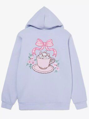 Disney The Aristocats Marie Teacup Zippered Hoodie BoxLunch Exclusive Baby Blue